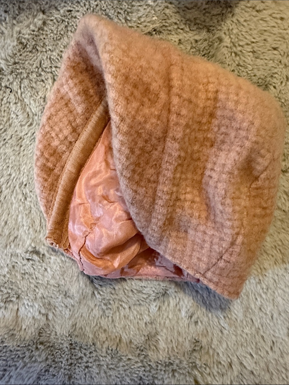 Vintage Wool and Satin Handmade Children’s Hat